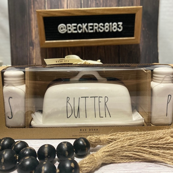 RAE DUNN | “BUTTER” SALT”PEPPER” Set - Picture 6 of 6